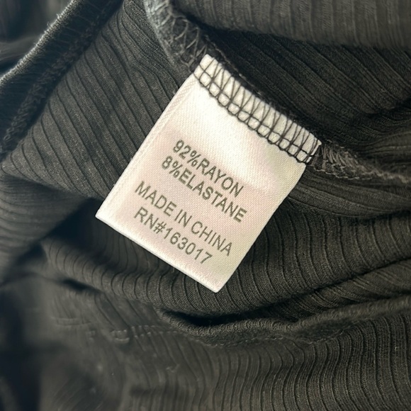 NWOT Princess Polly Tiller Ribbed Black Mini Dress Size 4 - Picture 10 of 11